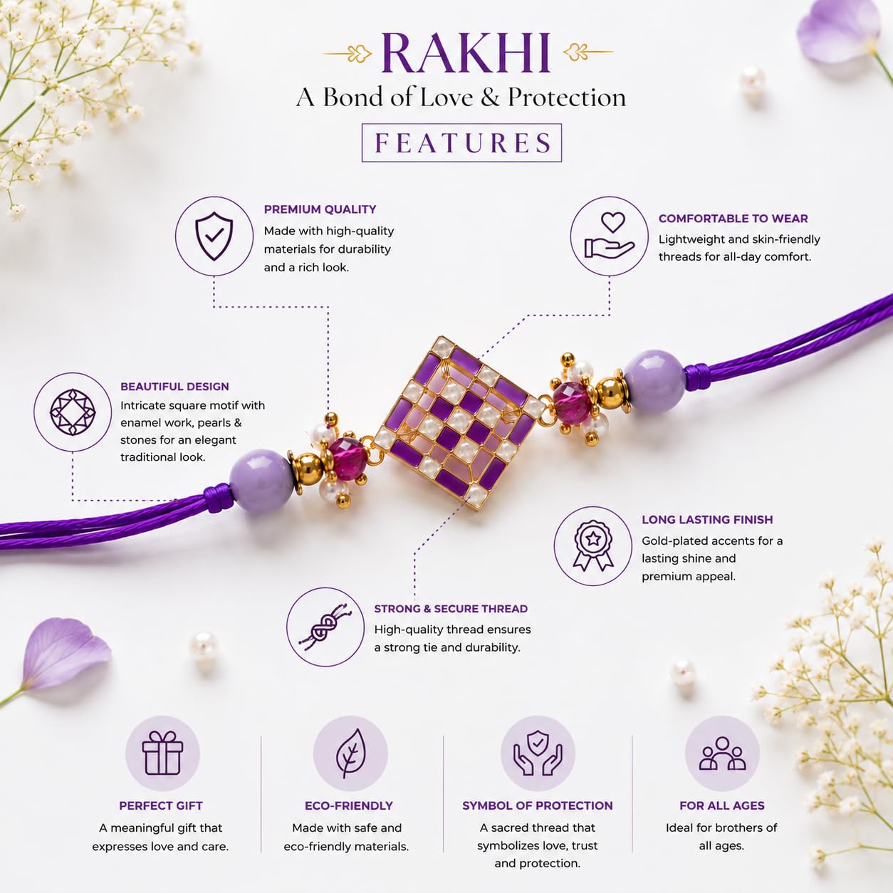 JAIPUR ACE Raksha Bandhan Gift Combo with 2 Kids Printed Water Bottles and 2 Rakhi Set Om Evil Eye and Shiva Rudraksha Rakhi 
