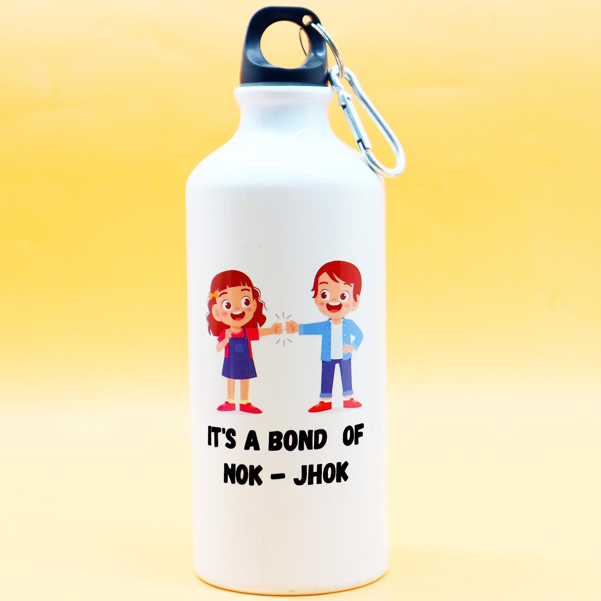 JAIPUR ACE Raksha Bandhan Gift Combo with 2 Kids Printed Water Bottles and 2 Rakhi Set Om Evil Eye and Shiva Rudraksha Rakhi 