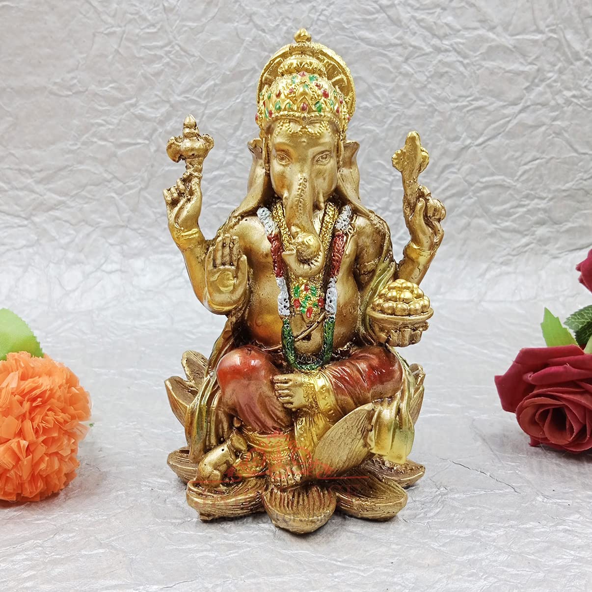 JAIPUR ACE Vinayak Ji Ganesha Statue, Polyresin Idol Figurine for Home Office Decor (10)
