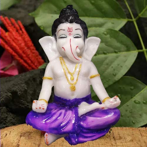 JAIPUR ACE Vinayak Ji Ganesha Statue, Polyresin Idol Figurine for Home Office Decor (12)