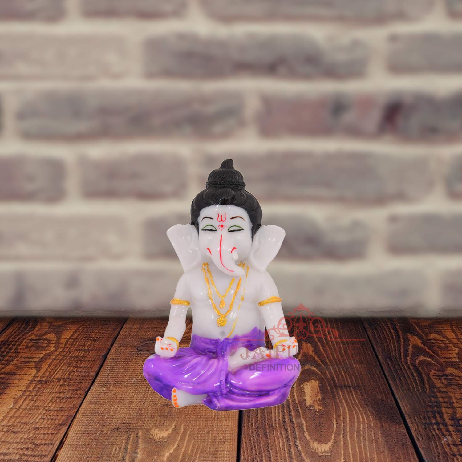JAIPUR ACE Vinayak Ji Ganesha Statue, Polyresin Idol Figurine for Home Office Decor - front view (13)