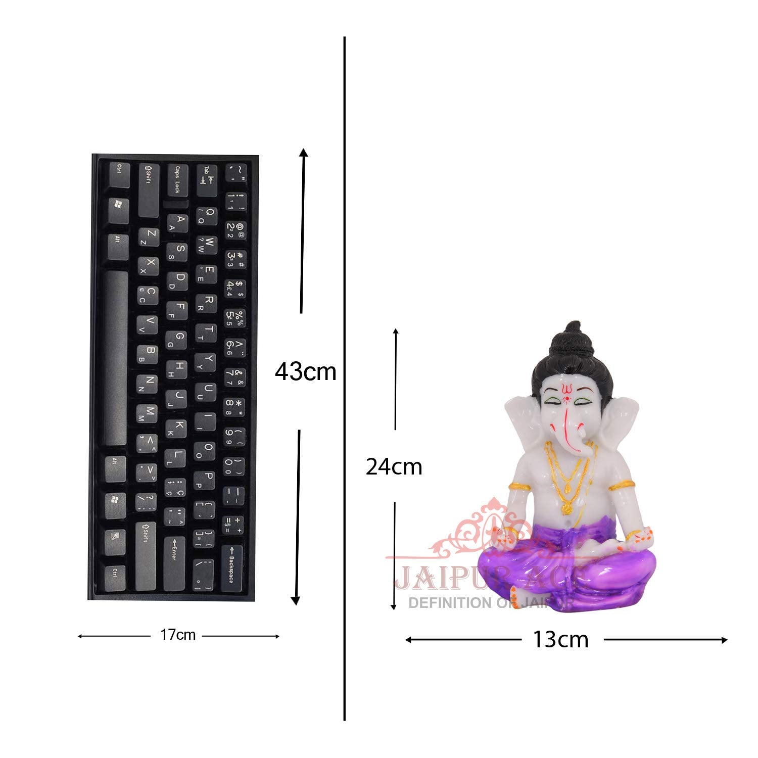 JAIPUR ACE Vinayak Ji Ganesha Statue, Polyresin Idol Figurine for Home Office Decor - label detail
