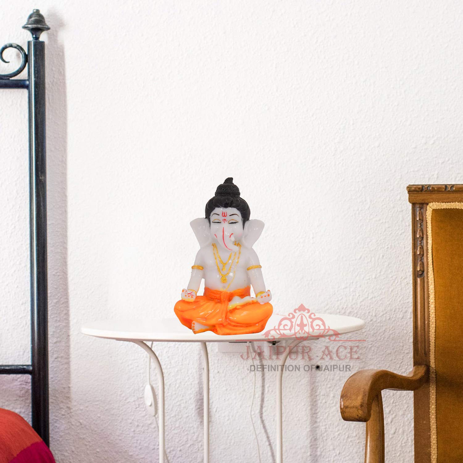 JAIPUR ACE Vinayak Ji Ganesha Statue, Polyresin Idol Figurine for Home Office Decor - front view (18)