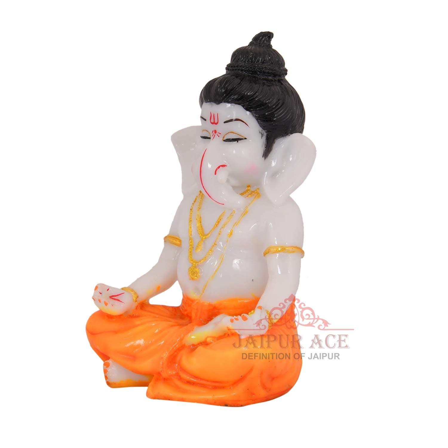 JAIPUR ACE Vinayak Ji Ganesha Statue, Polyresin Idol Figurine for Home Office Decor - close-up detail
