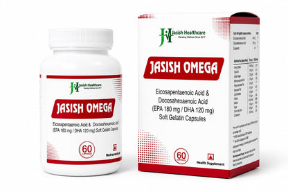 JASISH Omega & Magnesium Supplement Bundle, 180 mg EPA & 20 mg DHA, 1000 mg Magnesium Glycinate with Vitamin D3 - label detai