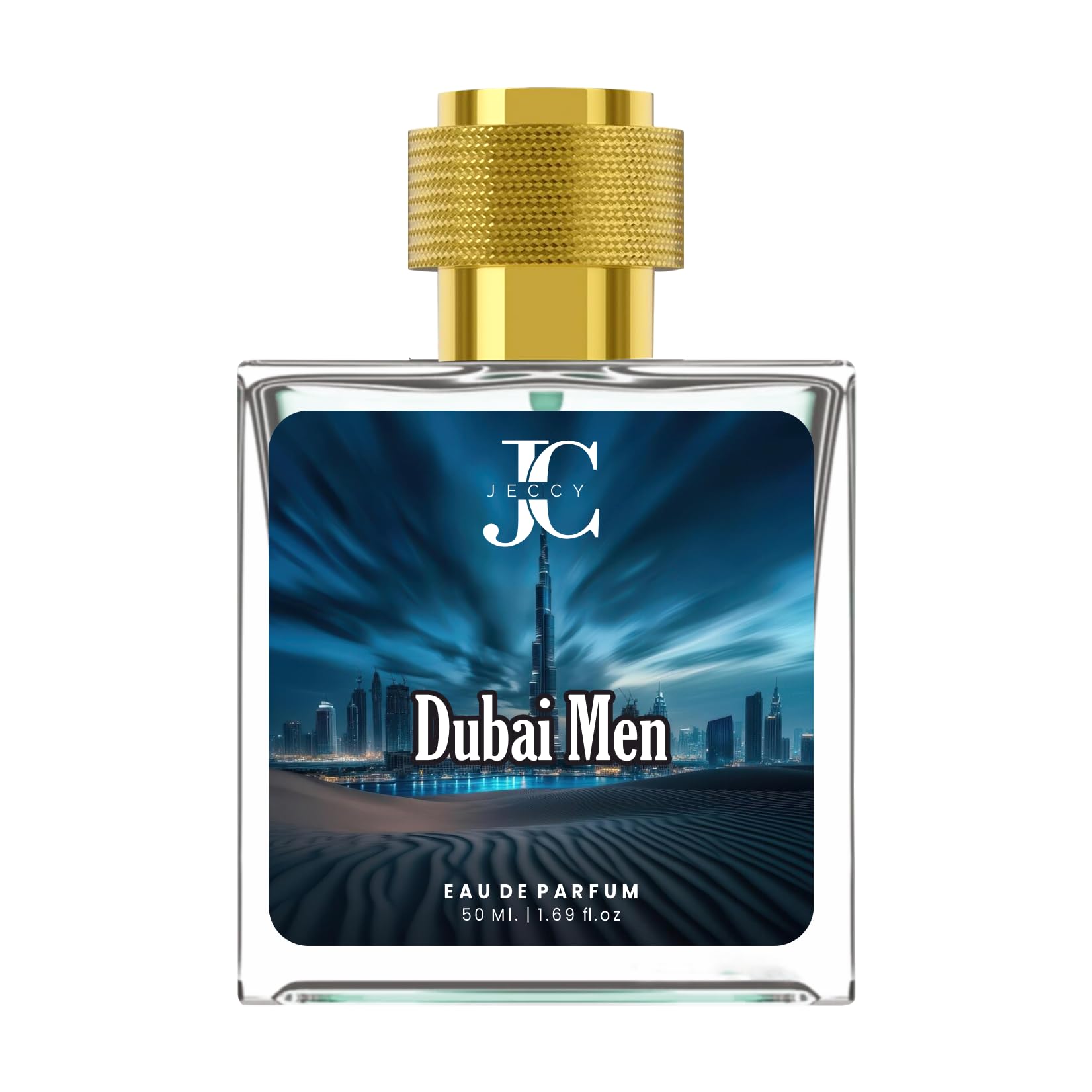 JECCY Dubai Men Eau de Parfum, 50ml, Citrus Spice Amber Musk Fragrance