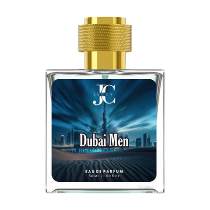 JECCY Dubai Men Eau de Parfum, 50ml, Citrus Spice Amber Musk Fragrance