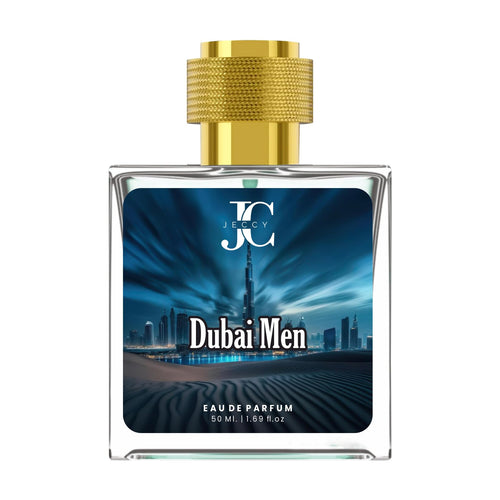 JECCY Dubai Men Eau de Parfum, 50ml, Citrus Spice Amber Musk Fragrance