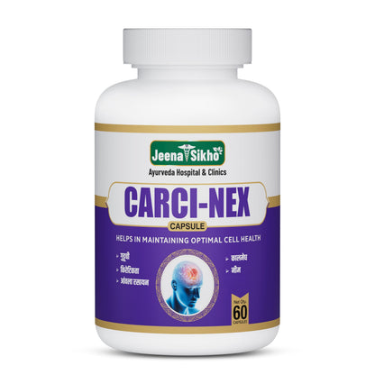 Jeena Sikho Carci-Nex Herbal Capsules, 60 Count, Adult Unisex Ayurvedic Supplement, JSSH0210, 60g