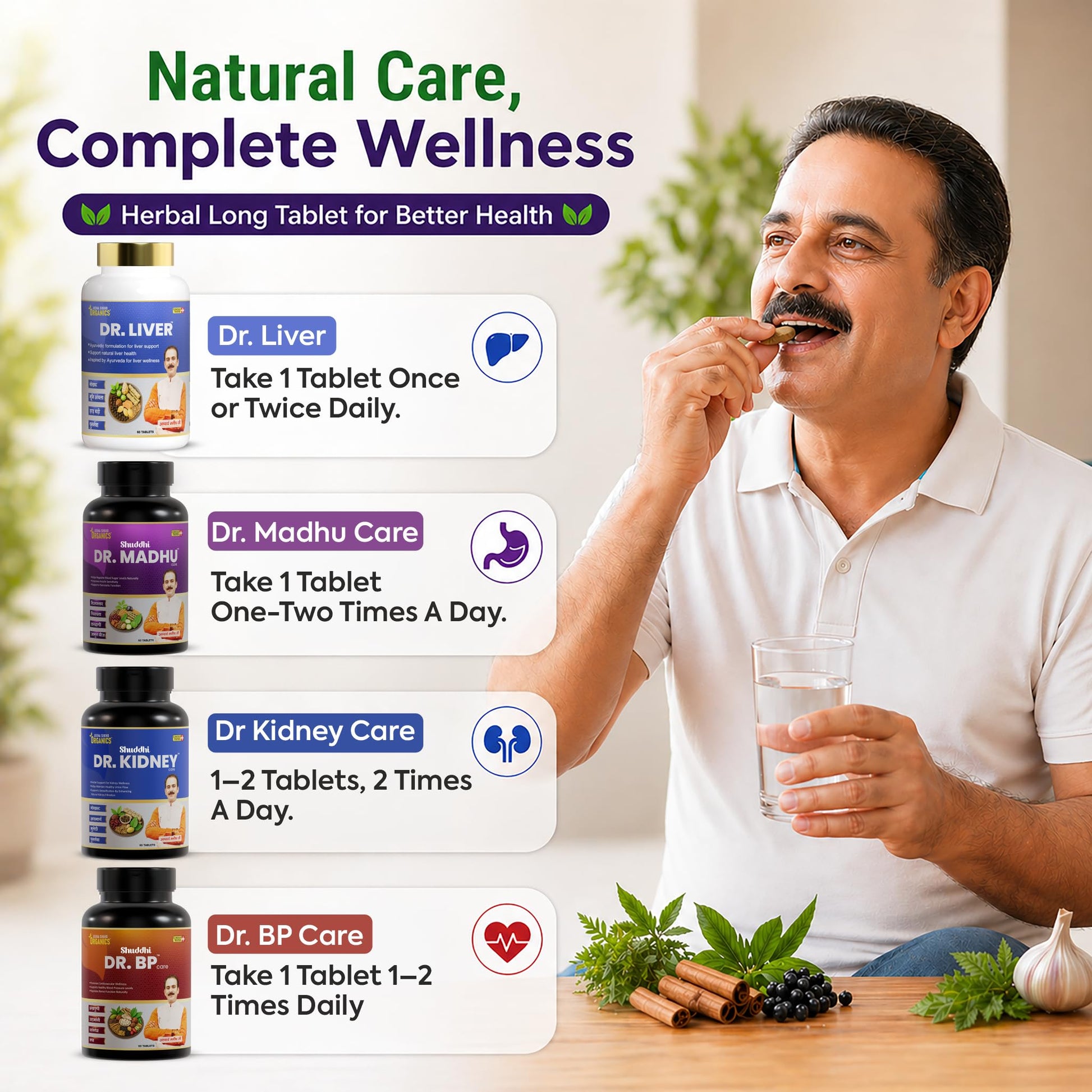 Jeena Sikho Organics Dr. Liver Tablets, 60 Count, Herbal Supplement with Bhumi Amla, Punarnava, Bhringraj and Giloy - size an