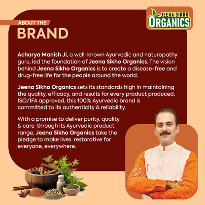 Jeena Sikho Organics Dr. Liver Tablets, 60 Count, Herbal Supplement with Bhumi Amla, Punarnava, Bhringraj and Giloy - back vi