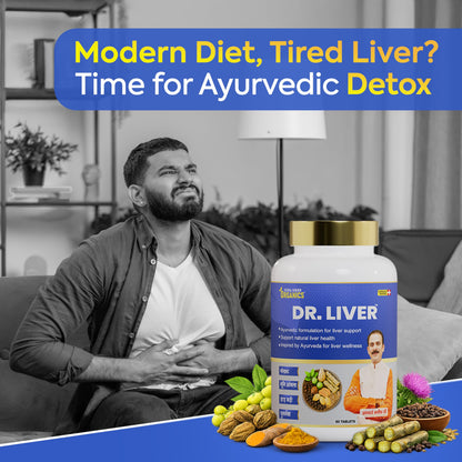 Jeena Sikho Organics Dr. Liver Tablets, 60 Count, Herbal Supplement with Bhumi Amla, Punarnava, Bhringraj and Giloy - packagi