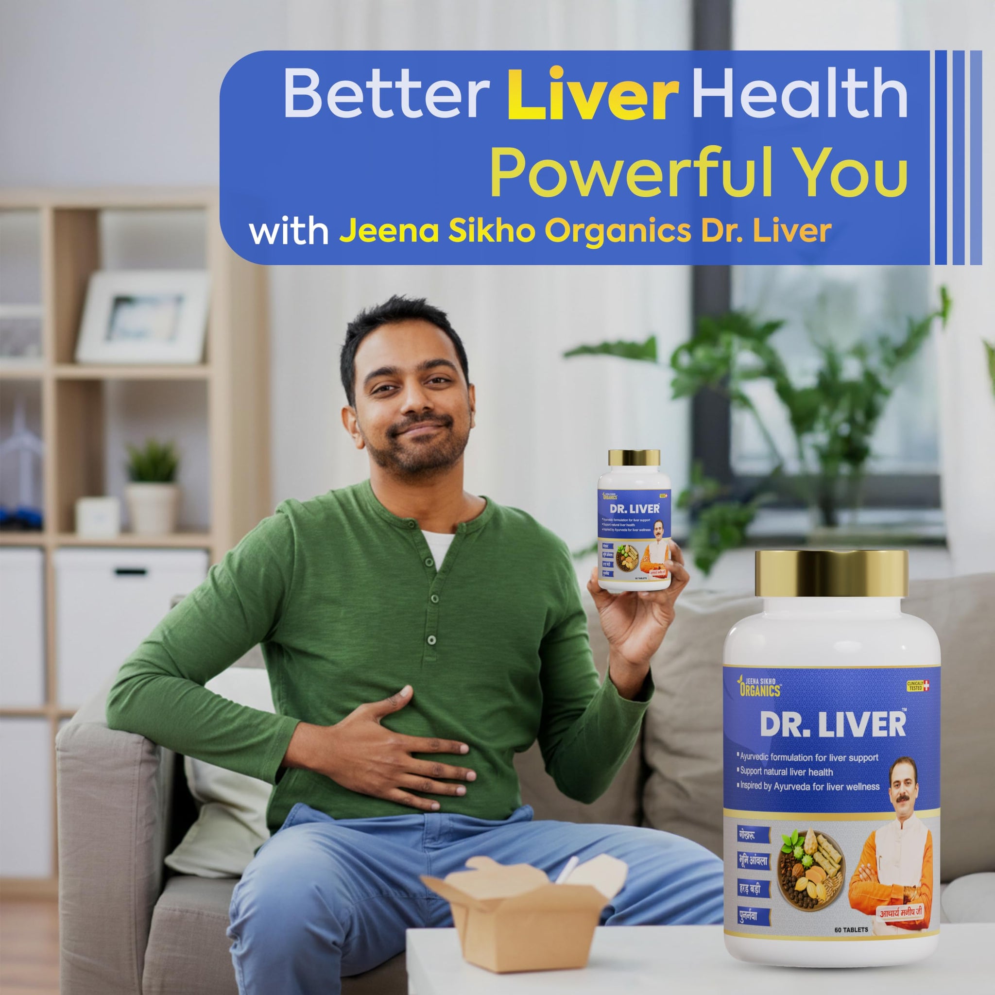 Jeena Sikho Organics Dr. Liver Tablets, 60 Count, Herbal Supplement with Bhumi Amla, Punarnava, Bhringraj and Giloy - label d