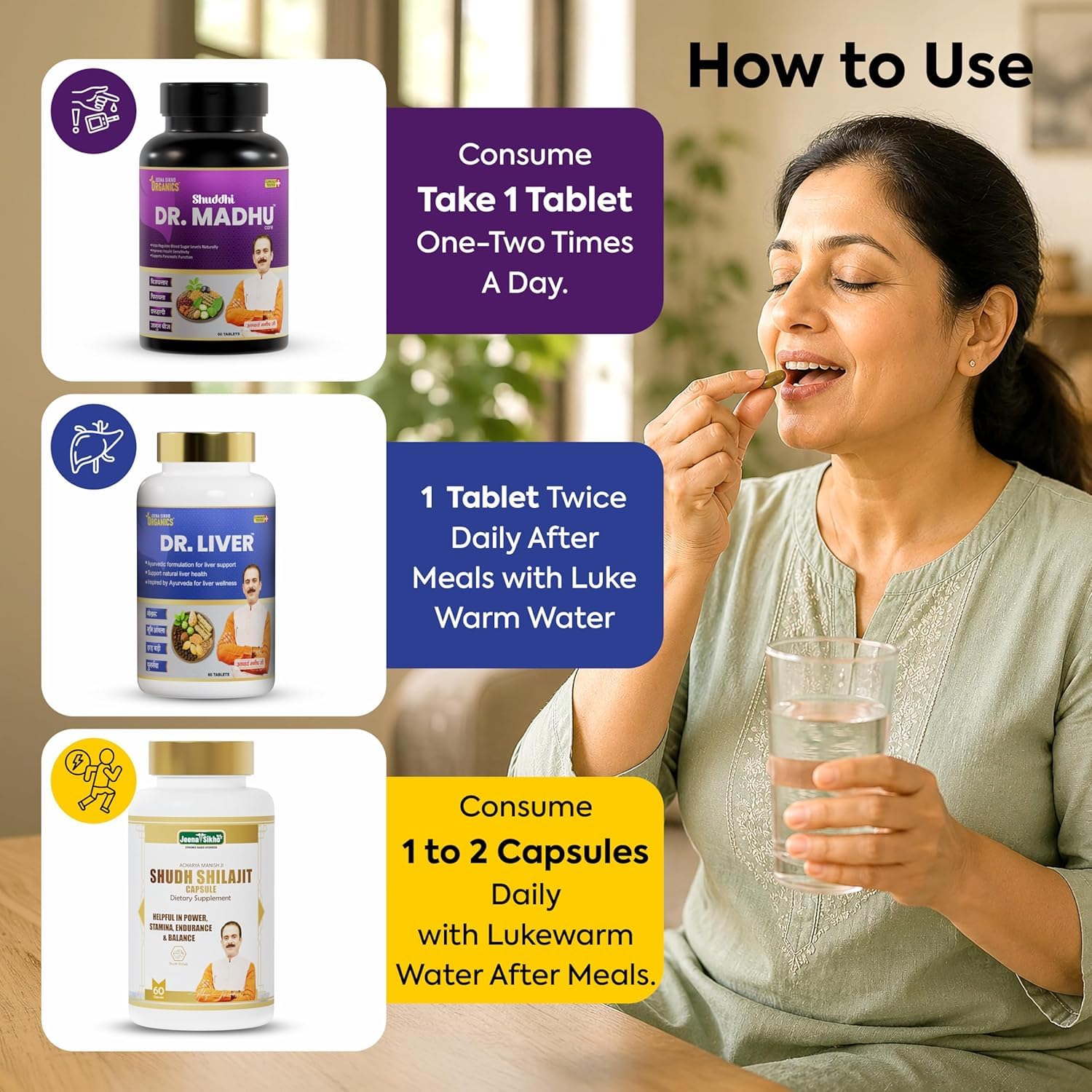 Jeena Sikho Organics Pet Yakrit Pleeha Shuddhi Kit, 100gm Granules + 120ml Shots, Ayurvedic Herbal Supplement - label detail 