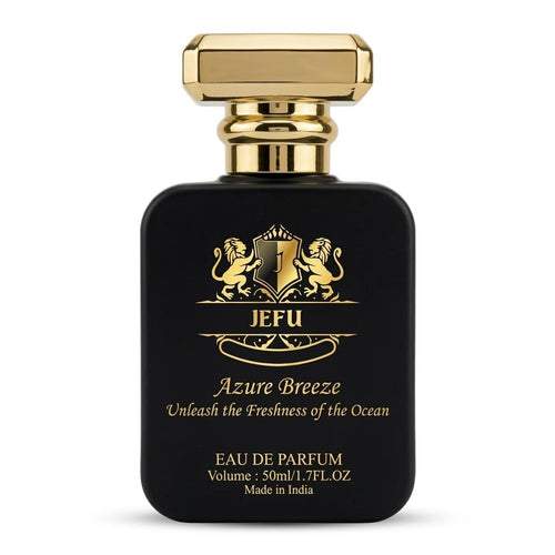 Jefu Azure Breeze Eau de Parfum, 50ml, Unisex, Fresh Aquatic Citrus Fragrance