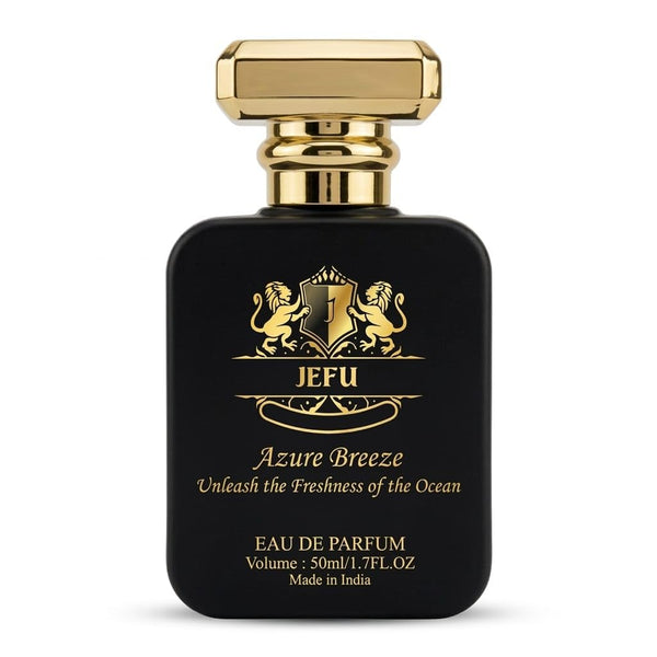 Jefu Azure Breeze Eau de Parfum, 50ml, Unisex, Fresh Aquatic Citrus Fragrance