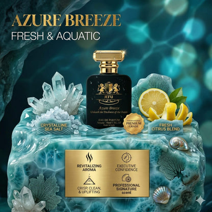 Jefu Azure Breeze Eau de Parfum, 50ml, Unisex, Fresh Aquatic Citrus Fragrance - packaging