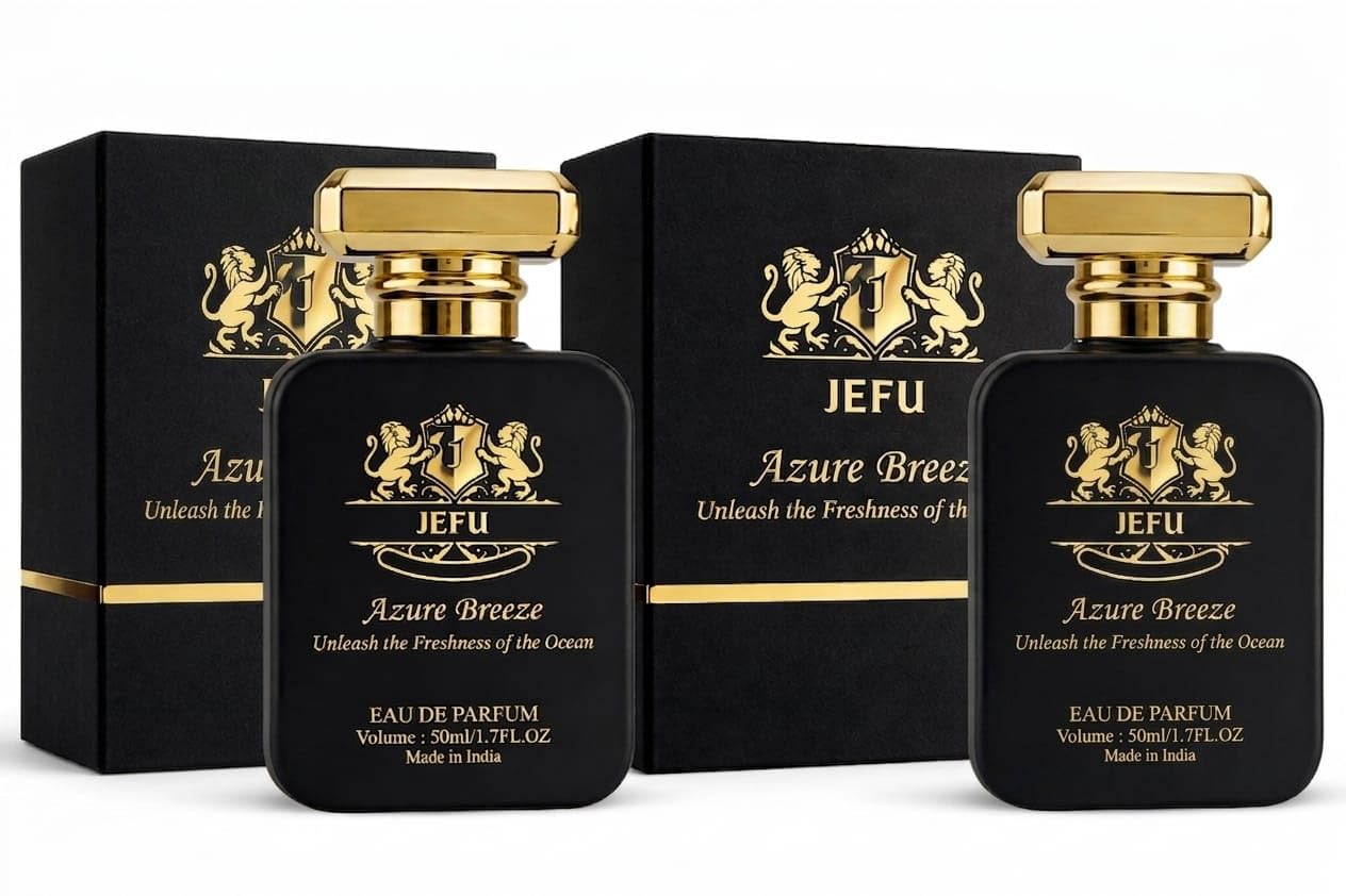 Jefu Azure Breeze Eau de Parfum, 50ml, Unisex, Fresh Aquatic Citrus Fragrance (6)