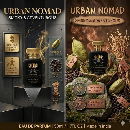 Jefu Urban Nomad Eau De Parfum, 50ml, Unisex Vetiver Woody Spicy Smoky - ingredients panel