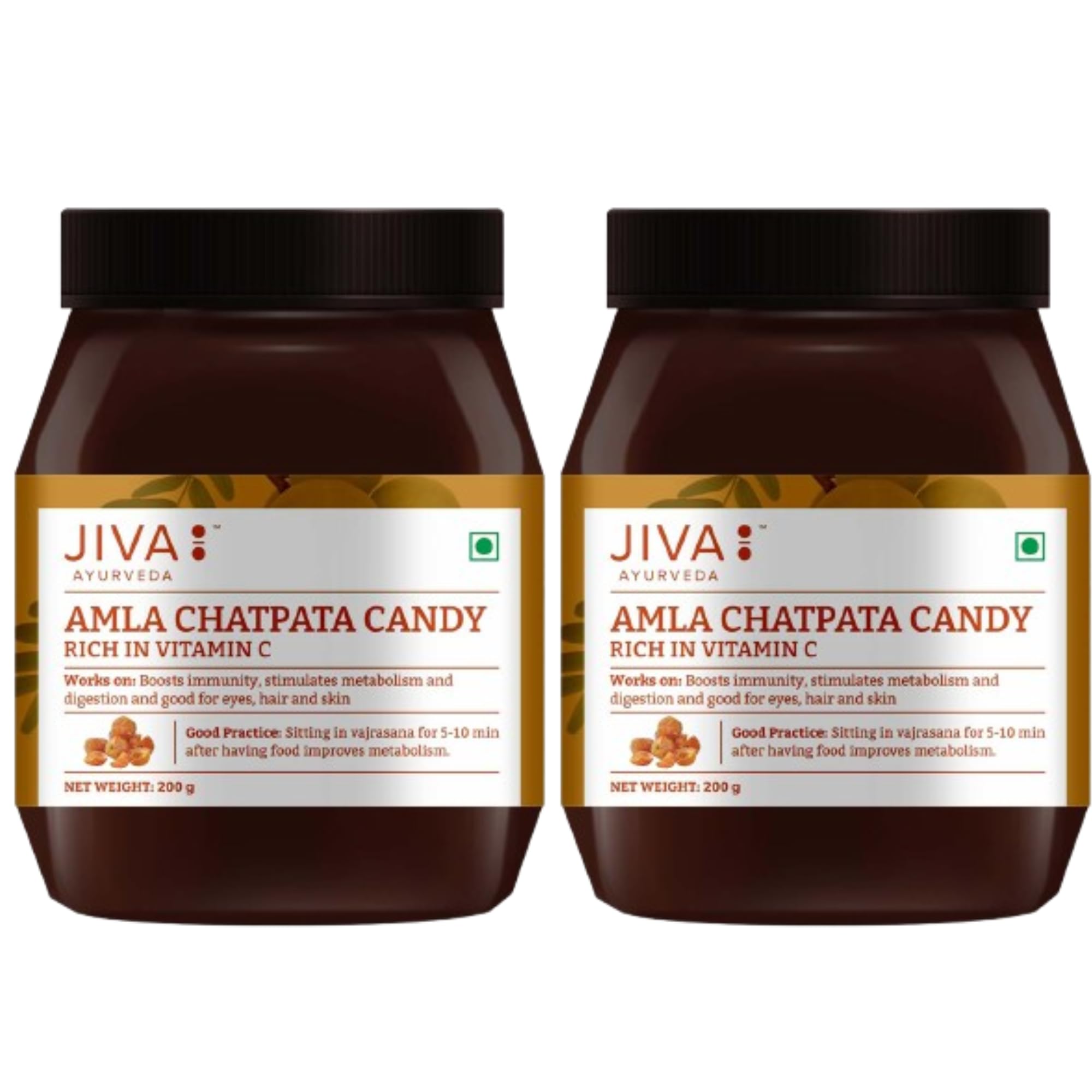 Jiva Ayurveda Amla Chatpata Candy, Ayurvedic Candy with Amla and Spices, Rich in Dietary Fiber and Vitamin C