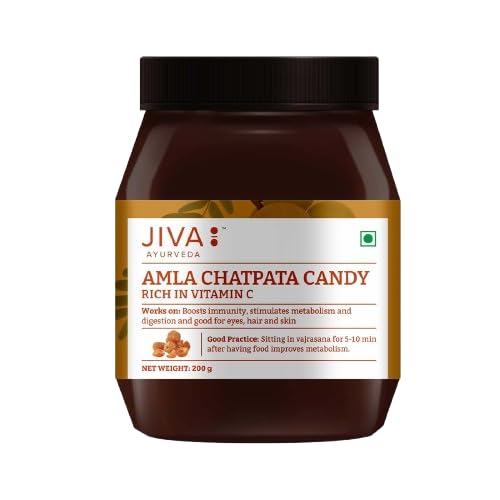 Jiva Ayurveda Amla Chatpata Candy, Ayurvedic Candy with Amla and Spices, Rich in Dietary Fiber and Vitamin C - front view
