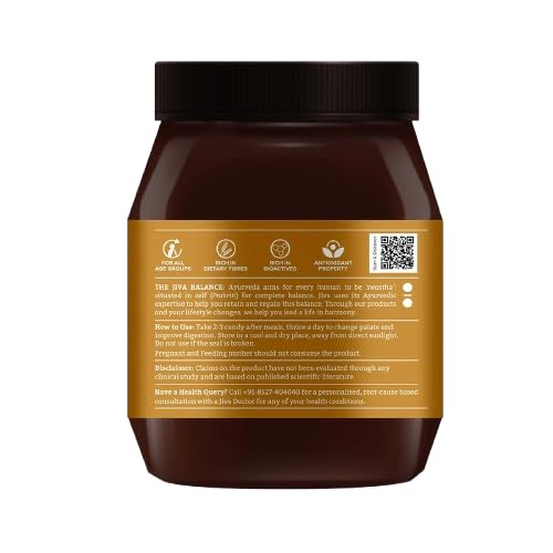 Jiva Ayurveda Amla Chatpata Candy, Ayurvedic Candy with Amla and Spices, Rich in Dietary Fiber and Vitamin C - back view
