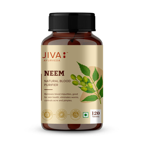 Jiva Ayurveda Neem Tablets, 120 Count, Ayurvedic Herbal Supplement for Adults