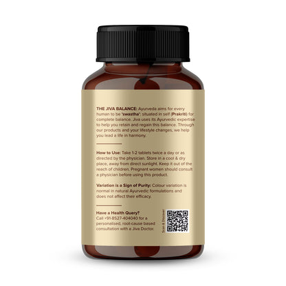 Jiva Ayurveda Neem Tablets, 120 Count, Ayurvedic Herbal Supplement for Adults - front view
