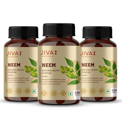 Jiva Ayurveda Neem Tablets, 120 Count, Ayurvedic Herbal Supplement for Adults (5)