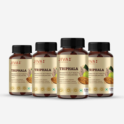 Jiva Ayurveda Triphala Tablets, 120 Count, Traditional Ayurvedic Herbal Blend (12)