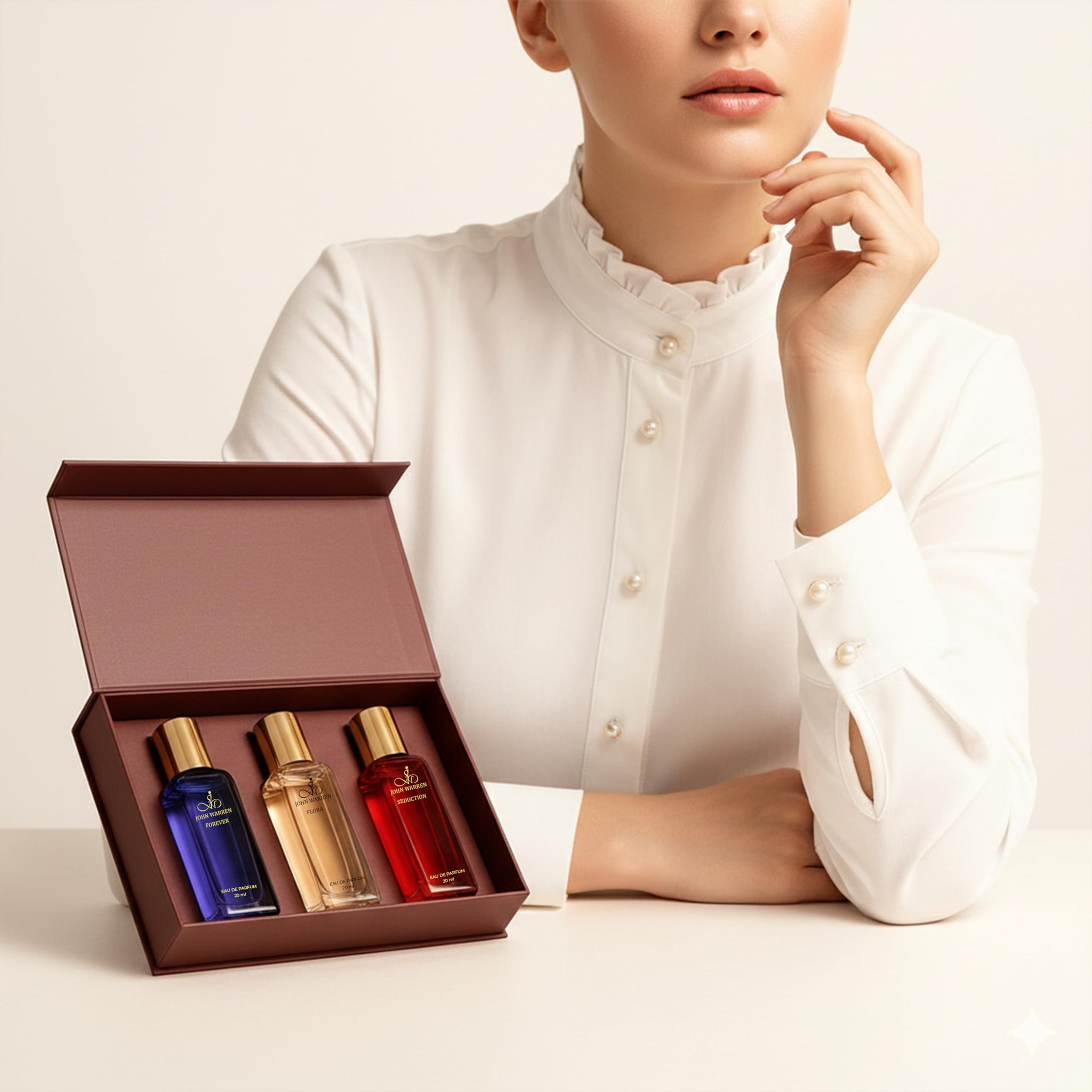 JOHN WARREN Men's Eau de Parfum Gift Set, 4 x 20ml Bottles, 350g, Adult - packaging (11)