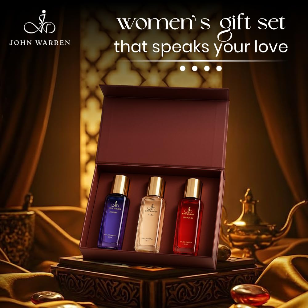 JOHN WARREN Men's Eau de Parfum Gift Set, 4 x 20ml Bottles, 350g, Adult - front view (9)