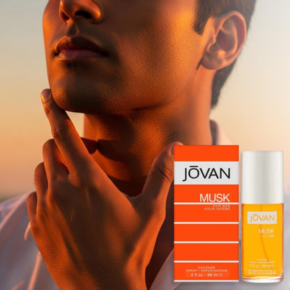 Jovan Musk Cologne Spray for Men, 88ml - Classic Spicy Lavender Citrus Eau de Cologne - ingredients panel
