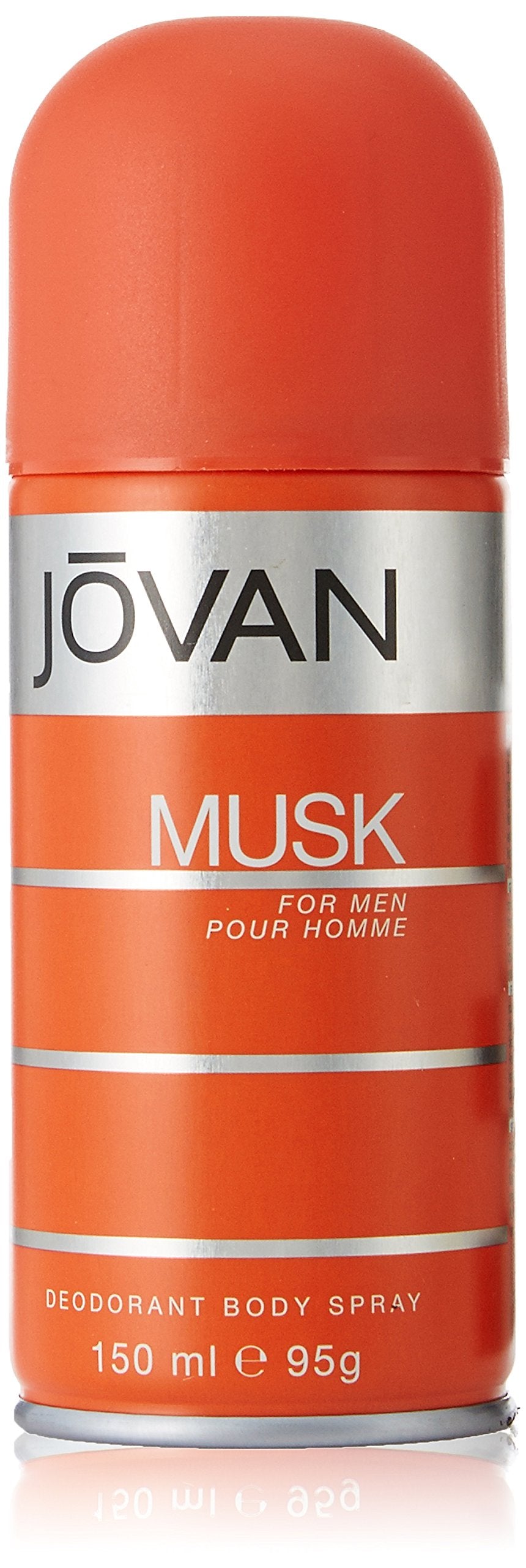 Jovan Musk Deodorant Body Spray for Men, 150ml, Citrus Minty Musk Fragrance