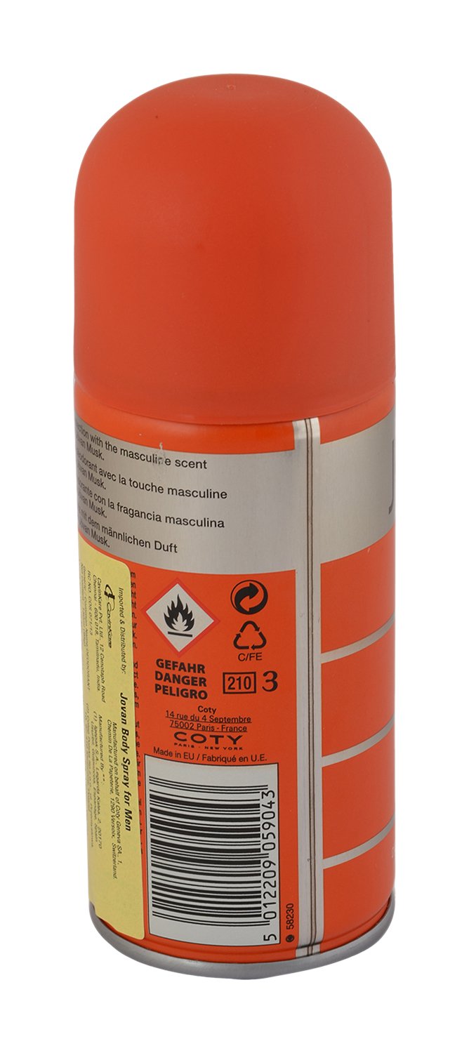 Jovan Musk Deodorant for Men, 150ml - Long-Lasting Fragrance and Sweat Protection - back view