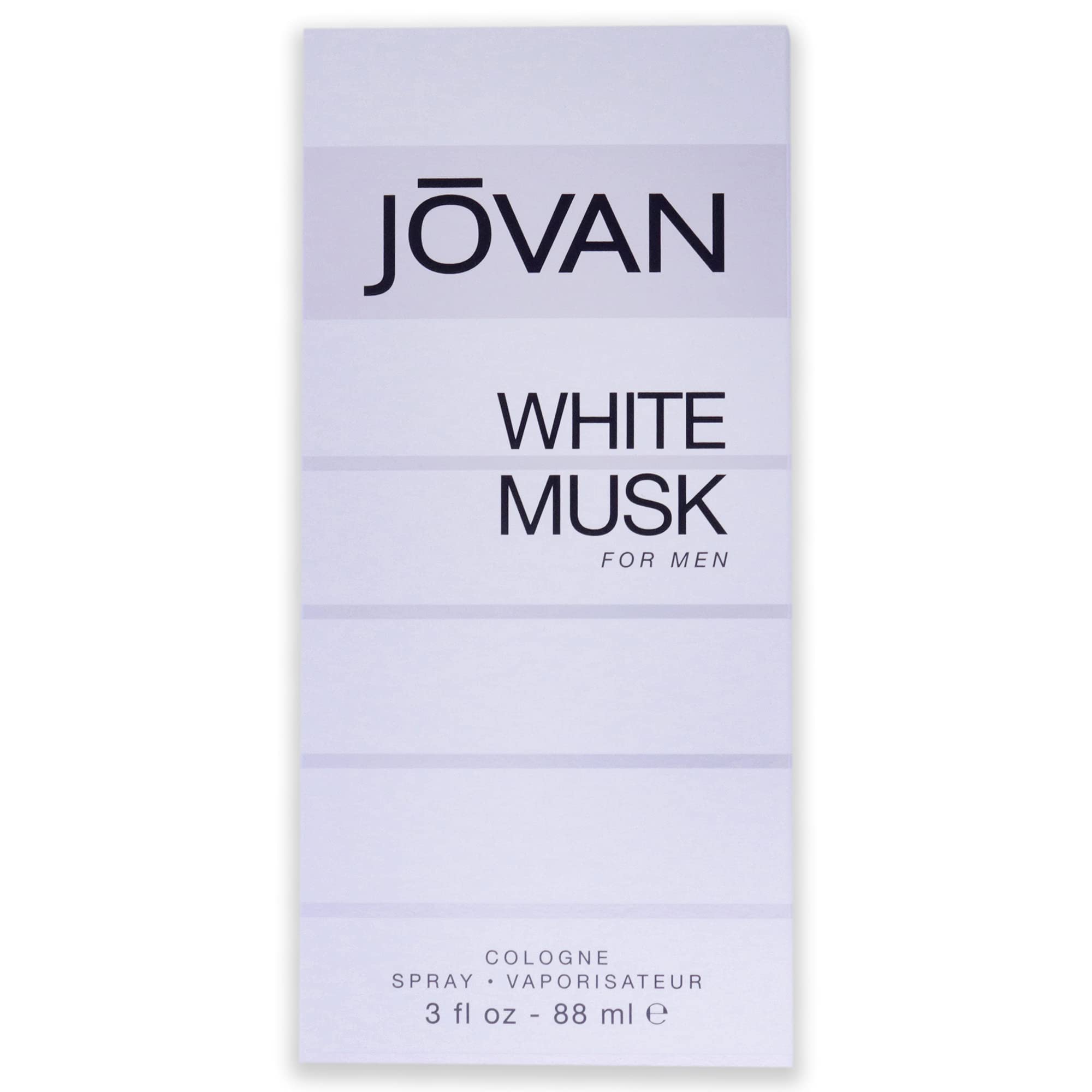 Jovan White Musk Eau de Cologne for Men, 88ml, Cologne Spray - label detail