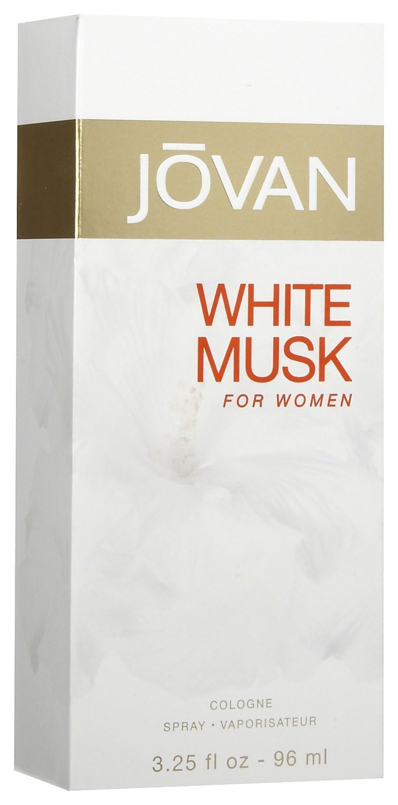 Jovan White Musk Eau de Cologne for Women 96ml Floral Musky Fragrance with Jasmine and Musk Notes - front view
