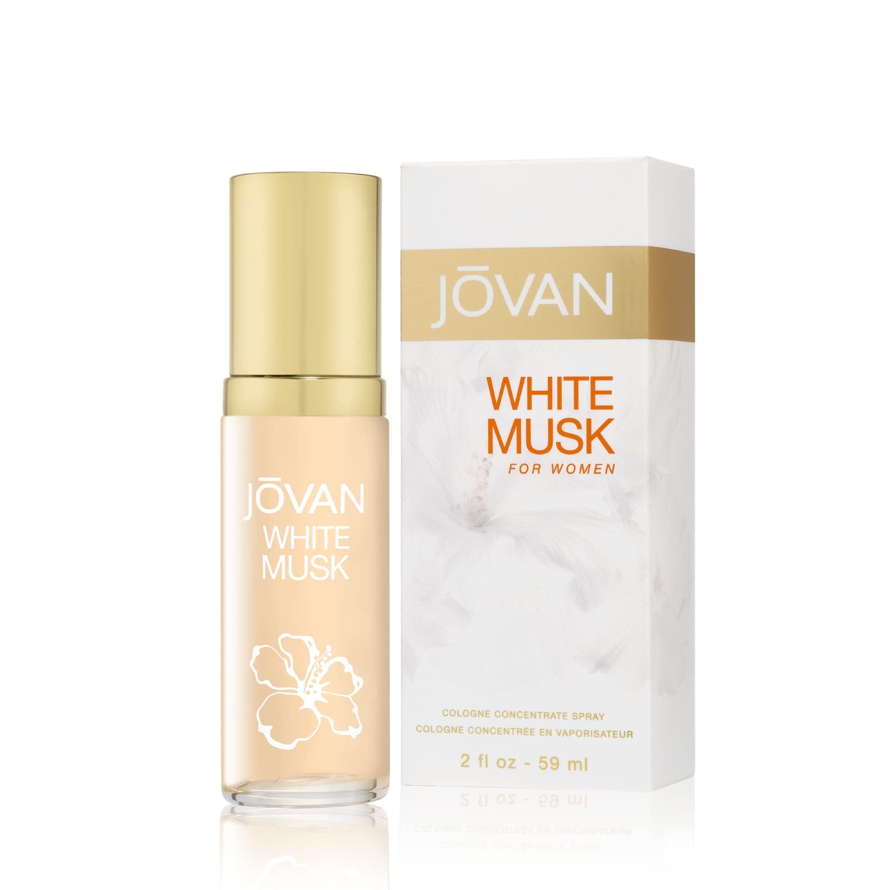 Jovan White Musk for Women Cologne Spray, 2 fl oz, Modern Eau de Cologne - front view
