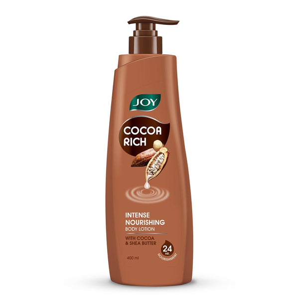 JOY Cocoa Rich Body Lotion with Shea Butter and Cocoa Butter, Non-Greasy Lightweight Formula, Unisex