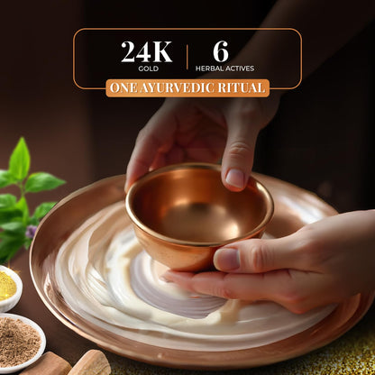 Just Herbs 24K Gold with Pure Ghee Deep Nourish Body Butter, 250ml, Unisex Skin Moisturizer - label detail
