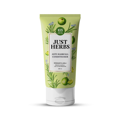Just Herbs Ayurvedic Conditioner with Rosemary, Amla and 16 Herbs for All Hair Types