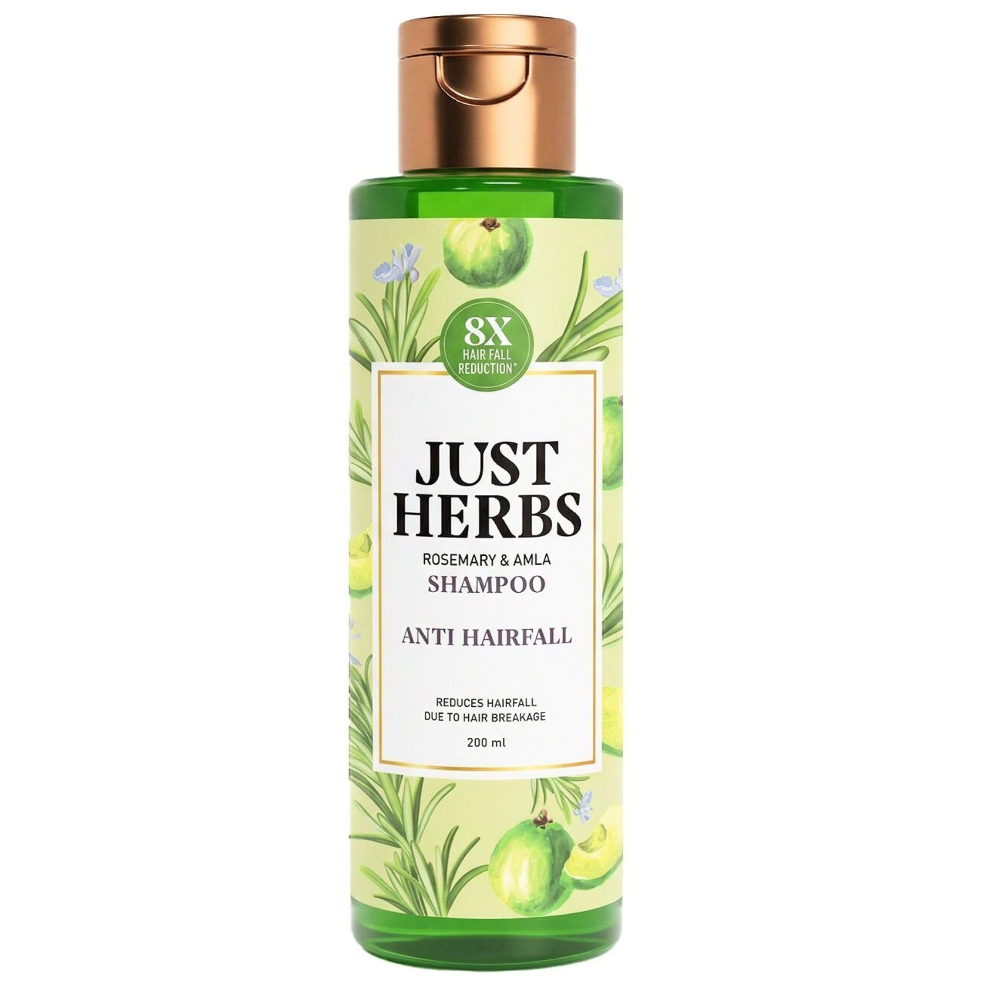 Just Herbs Ayurvedic Shampoo with Amla, Hibiscus & Neem for Normal to Oily Hair