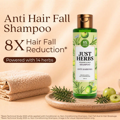 Just Herbs Ayurvedic Shampoo with Amla, Hibiscus & Neem for Normal to Oily Hair - front view