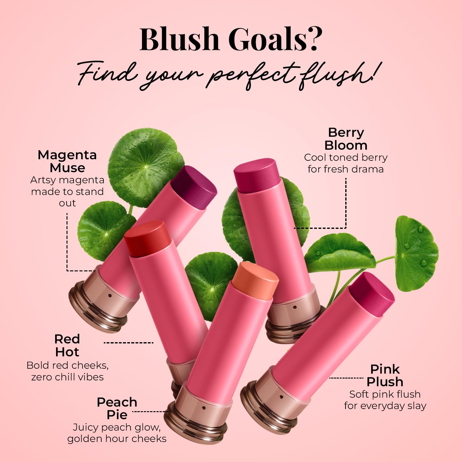Just Herbs Dewy Glow Blush Stick, Cream Blush for Eyes Cheeks and Lips, Shea Butter and Cica, 14g - ingredients panel (12)