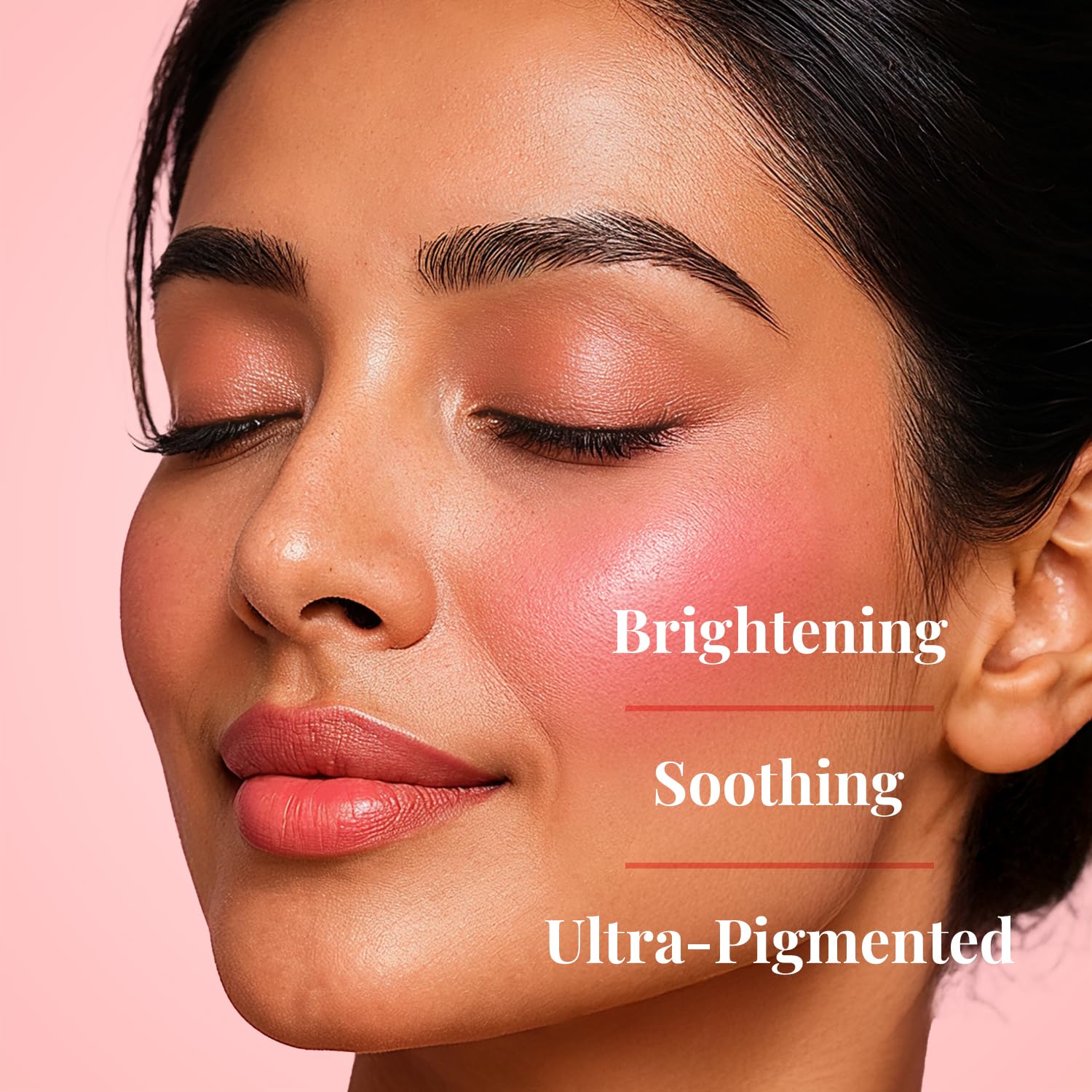 Just Herbs Dewy Glow Blush Stick, Cream Blush for Eyes Cheeks and Lips, Shea Butter and Cica, 14g - packaging