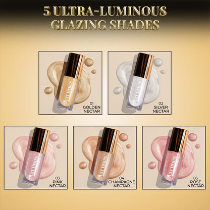 Just Herbs Glaze Nectar Ultra Radiance Liquid Highlighter, 6g, Face Shaping Makeup with Shea Butter and Aloe Vera - packaging