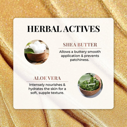 Just Herbs Glaze Nectar Ultra Radiance Liquid Highlighter, 6g, Face Shaping Makeup with Shea Butter and Aloe Vera - close-up