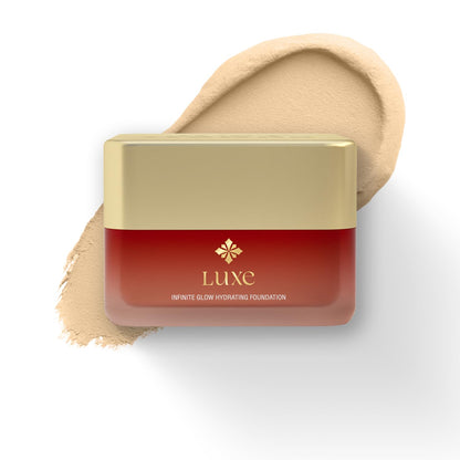 Just Herbs Luxe Infinite Glow Hydrating Foundation, Whipped Mousse Makeup, Soft Matte Finish, Ayurvedic Formula, 6 Shades (10