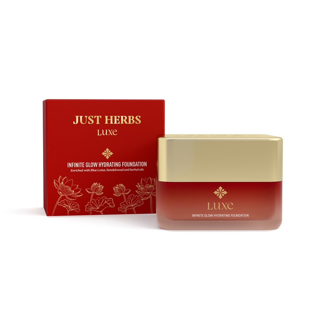 Just Herbs Luxe Infinite Glow Hydrating Foundation, Whipped Mousse Makeup, Soft Matte Finish, Ayurvedic Formula, 6 Shades - f