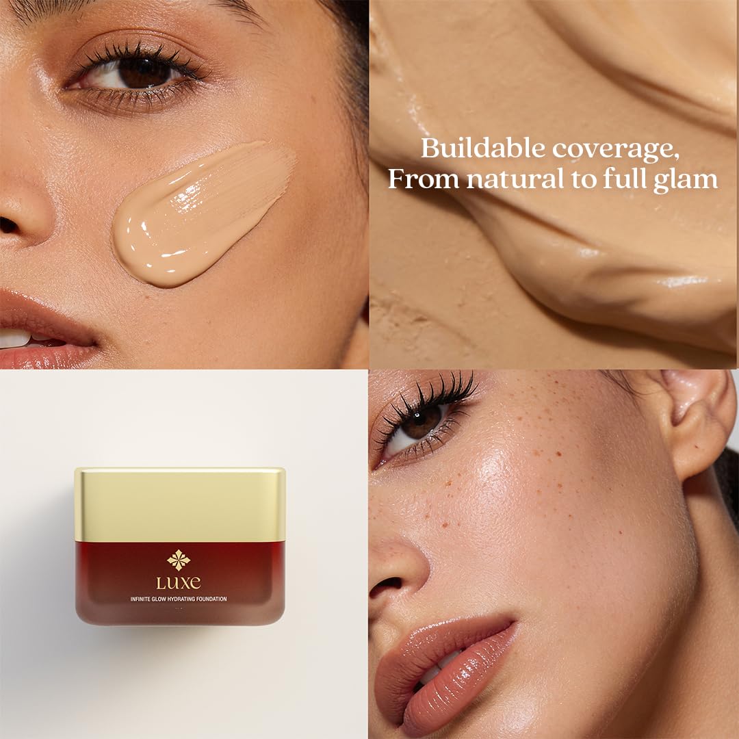 Just Herbs Luxe Infinite Glow Hydrating Foundation, Whipped Mousse Makeup, Soft Matte Finish, Ayurvedic Formula, 6 Shades - i